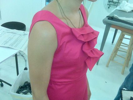 sewing classes in Chicago: Tchad: Workroom: Studio: Coffee date dress: Elaine: Selfish Seamstress