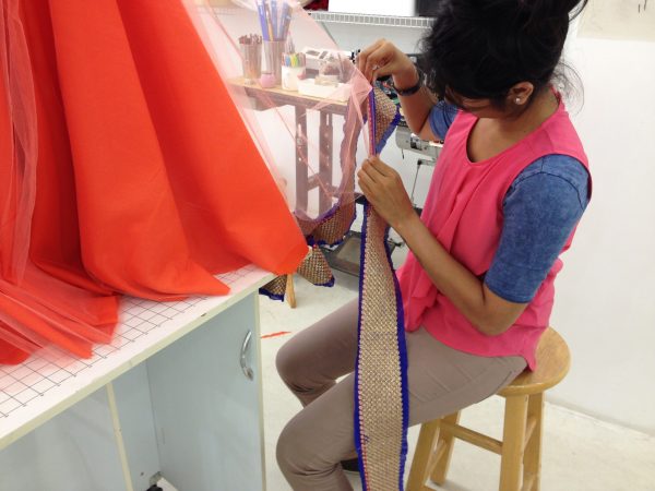 Sewing classes in chicago: tchad: workroom: workshop: reshma: lehenga: choli: gagra: trim: hemming