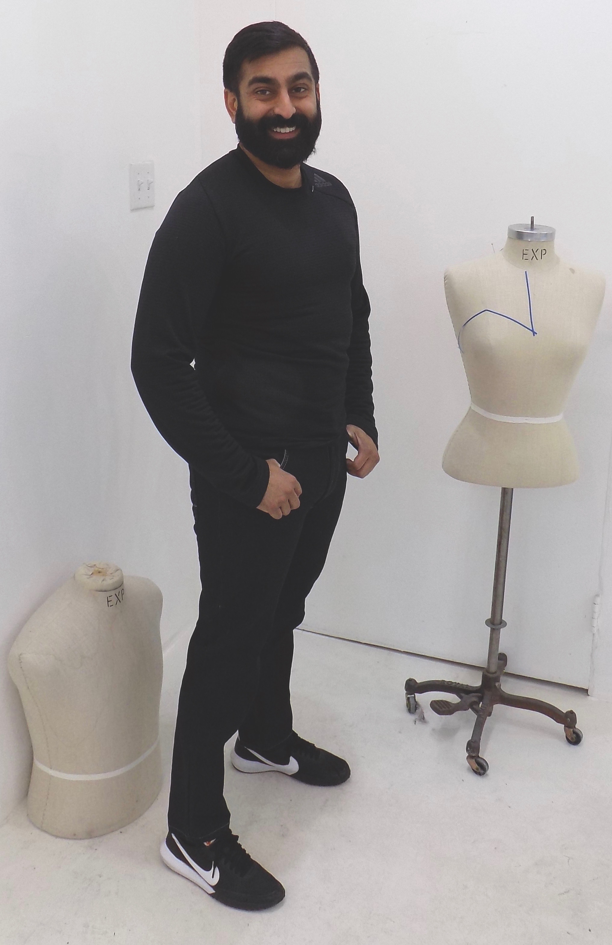 Sewing classes in chicago: tchad: workroom: studio: student project: ankit: pattern drafting: jeans: custom