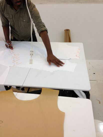 Sewing classes at tchad: pattern making: jonathan: asymmetrical drape: knit
