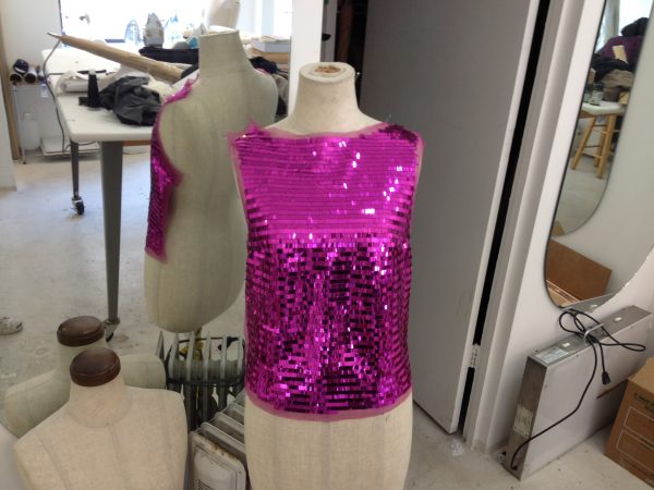 Sewing classes in chicago: tchad: workroom: stdio: christen: sequins: bodice: blouse: darts 3