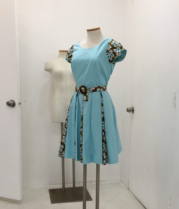 Sewing Classes in Chicago | Tchad | McCall's #M6834 on dress form in Chicago sewing studio workroom