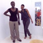 Omoleye and her mother Rosebud after successfully completing their pants workshop at the Tchad workrooms sewing studio in Chicago.